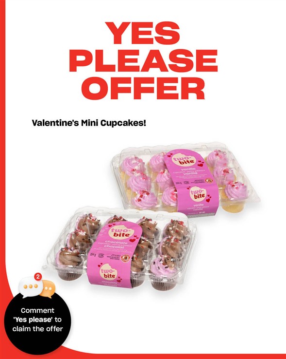 Yes Please Valentine’s Mini Cupcakes